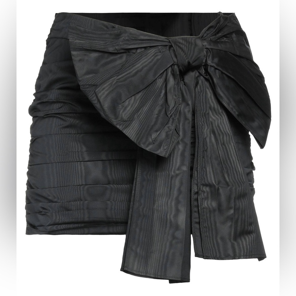 RED VALENTINO Black Bow Mini Skirt - Size 46